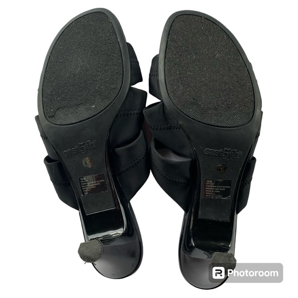 East Fifth Black Slip on Heels SZ 10M - Picture 7 of 13